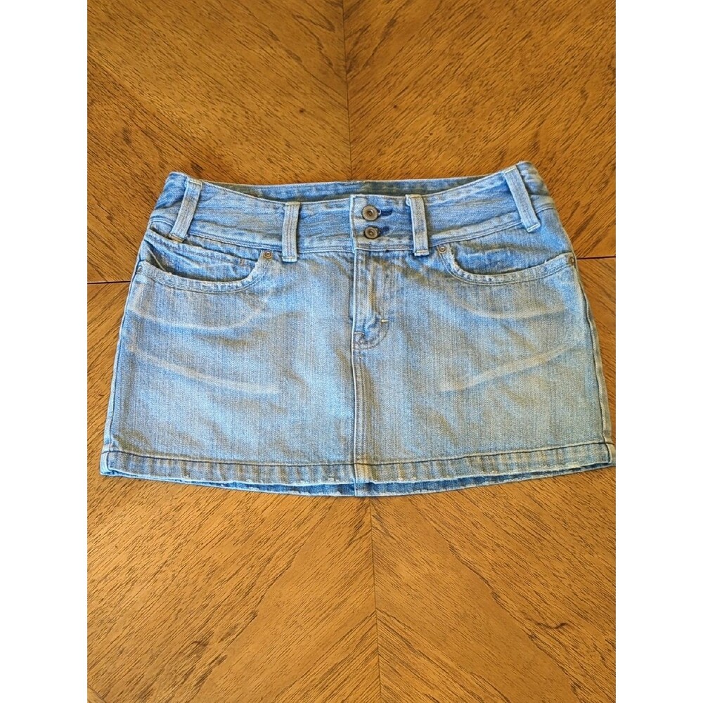 Y2K American Eagle Outfitters Light Wash Denim Mini Skirt